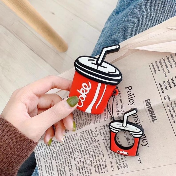 NEW Cartoon Airpods Silicone Case W/Ring Strap - Picture 4 of 7